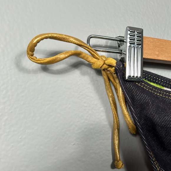 Guess Navy Soft Denim String Bikini size Large - Picture 4 of 9